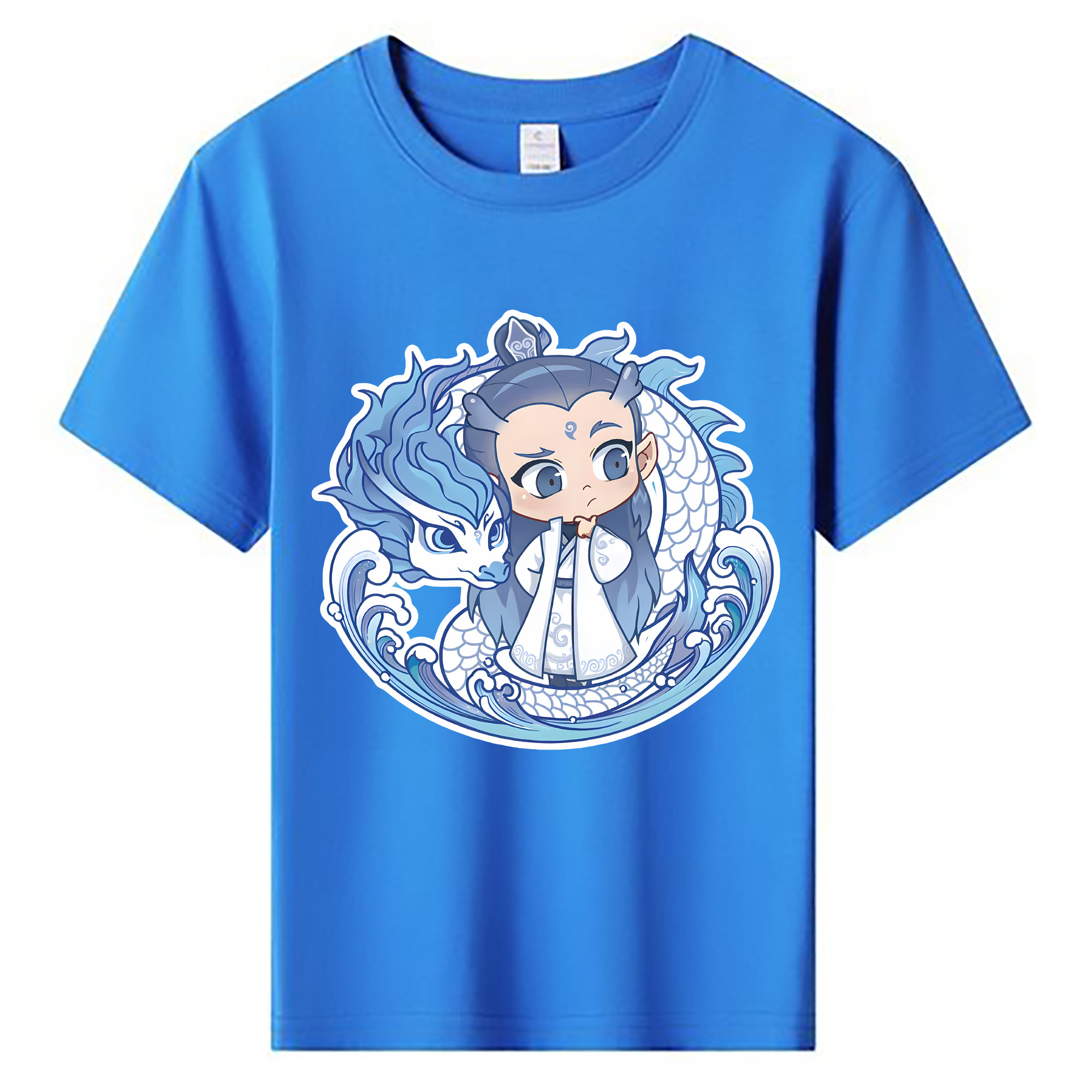 （画像用） Ne Zha 2 ナタ 魔童の大暴れ 綿100％キッズTシャツ（フロントプリント）